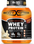 Body Fortress Super Advanced Whey Protein Powder, Gluten Free, Vanilla, Immune Support (1), Vitamins C & D Plus Zinc, 3.9 lbs.
