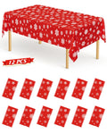 3 Pack Thanksgiving Tablecloths, 108" x 54" Disposable Turkey Table Cloth