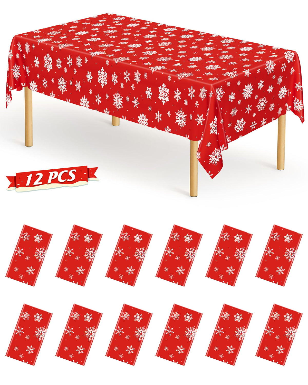 3 Pack Thanksgiving Tablecloths, 108" x 54" Disposable Turkey Table Cloth