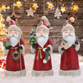 Hodao Santa Claus Decorative Figurine - Home Decor - Autumn Thanksgiving - Handcrafted - Perfect Choice for Christmas Home Decor and Indoor Holiday Display(3 PCS) (Red)