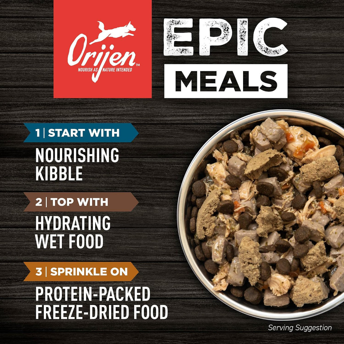 ORIJEN Grain Free WHOLEPREY Dry Dog Food Original Recipe 23.5lb. Bag