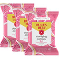 Burts Bees Micellar Rose Water Facial Towelettes, 100% Plant Based Cloth; 99% Natural Origin; Remove Makeup, Cleanse, Hydrate; No Greasy, Oily Residue; All Skin Types; 30 Ct, Pack of 3 (Pack May Vary)
