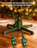 COOLWUFAN Musical Rotating Christmas Tree Stand with Remote for 9ft Trees