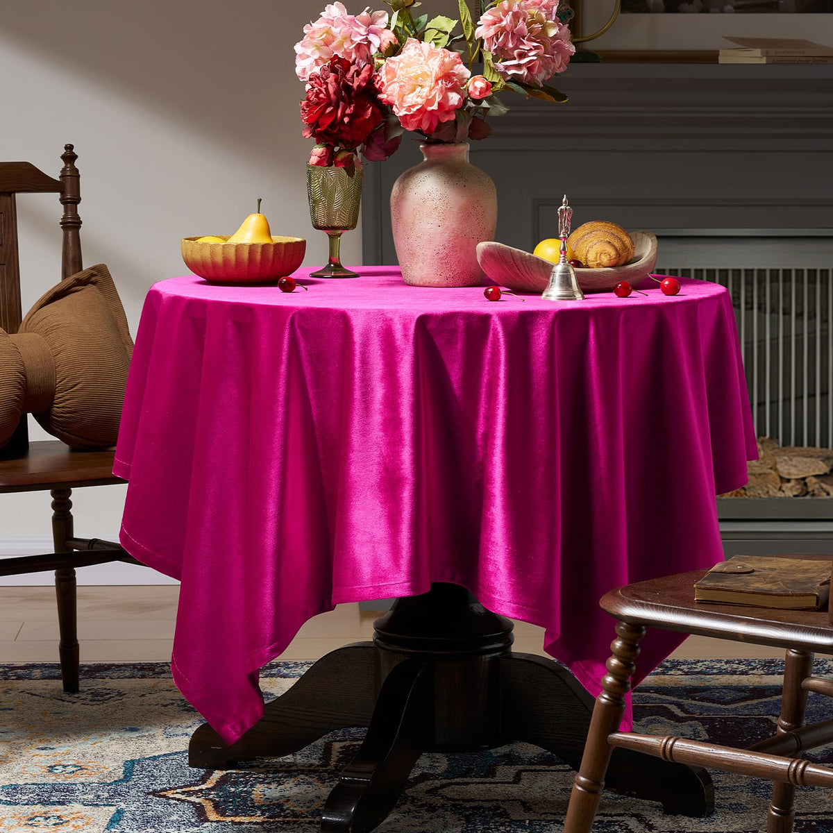 Christmas Gold Velvet Table Cloth Rectangle Table Fall French Table Cloth