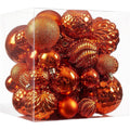 Christmas Balls Ornaments -36pcs Shatterproof Christmas Tree Decorations with Hanging Loop for Xmas Tree Wedding Holiday Party Home Decor,6 Styles in 3 Sizes(Rose Gold)