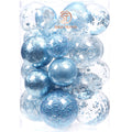 Sea Team 30-Pack Clear Christmas Ball Ornaments with Fillers, Champagne