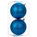 GnFlus Large Shatterproof Christmas Ball Ornaments, Red, 5.9" (2 Pcs), Classic Style, Hanging, Plastic, Christmas, Birthday, New Year, Anniversary, Valentine's Day