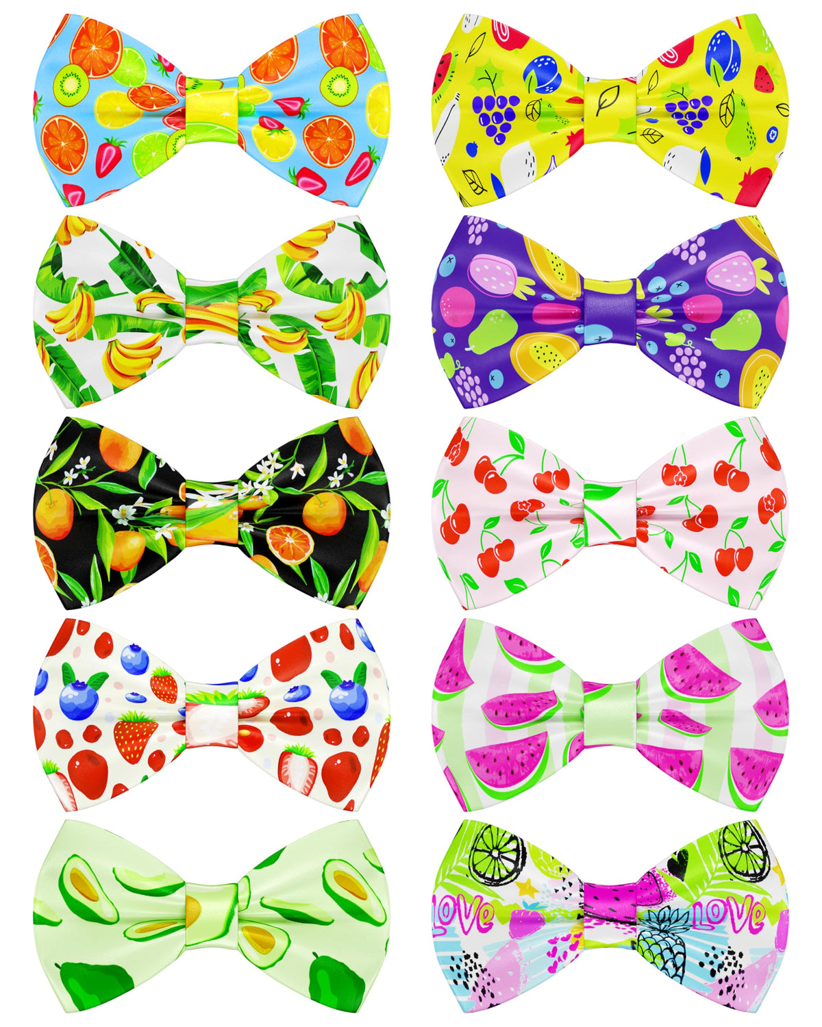 PET SHOW 10 Pack Fall Dog Bowties for Large Dogs Sliding on Collar
