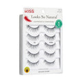 Kiss Looks So Natural, False Eyelashes, 'Multipack - 03', 10mm, Includes, Easy to Apply, Reusable Lash Clusters