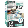 Cozy Essential Vacuum Storage Bags, 80% Compression Vacuum Seal Space Saver Plastic Packaging Bags for Clothes, Blankets, Pillow, Bedding, Comforters, Sealer Clothing Storage,20 Combo