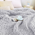 Chunky Knit Blanket Throw for Couch, 51"x63" Chunky Yarn Knitted Blankets | 100% Hand Knit Thick Chenille, Soft Breathable for Bed, Sofa, Home Decor, Cozy Gifts for Women Friends, Sage Green