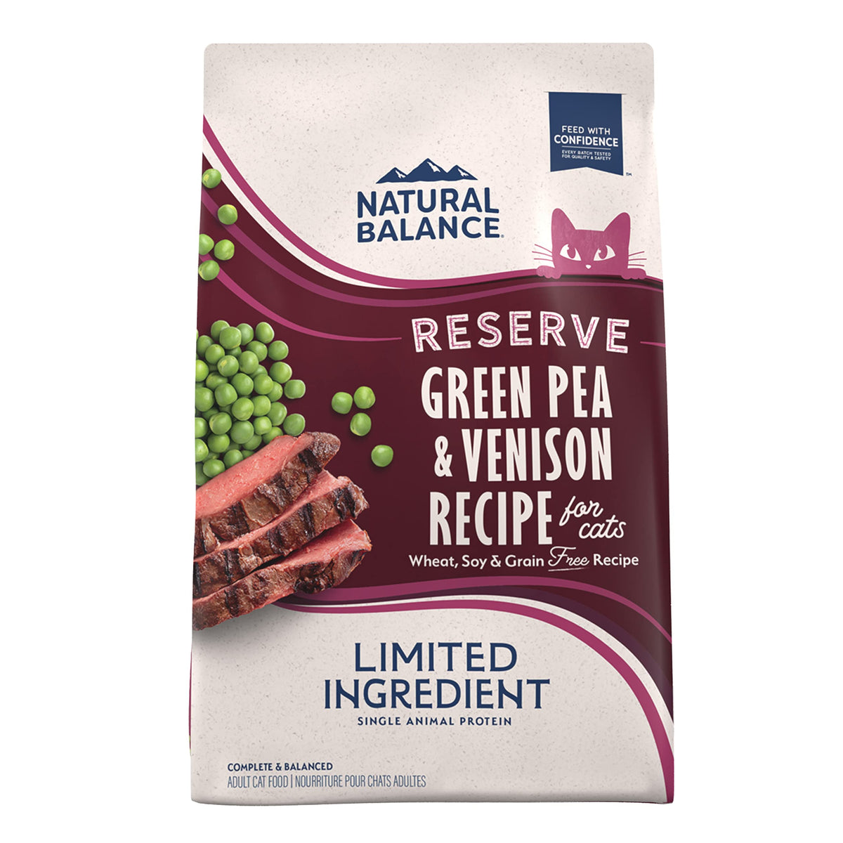 Natural Balance Limited Ingredient Adult Grain-Free Dry Cat Food - Balanced Nutrition - Soy-Free, Corn-Free Limited Ingredient Formula - 10 lb - Salmon & Green Pea Recipe