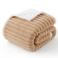 Bedsure ComfyFleece™ Waterproof Dog Blankets for Large Dogs,50x60 Cream | Soft Plush Couch Cover,Washable Corduroy Fleece for Furniture Protector,Cozy Calming Reversible Pet Blanket for Senior Dogs