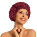 Edoneery Reusable Shower Caps for Women, Waterproof Long Hair Bonnet | Washable Design, Wide Elastic Band, Large Fit, Holds Long Hair, Braids Friendly, Bath Accessories, Spa, Travel