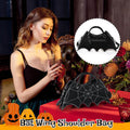 Hillban 3 Pcs Halloween PU Leather Bat Spider Web Shoulder Bag