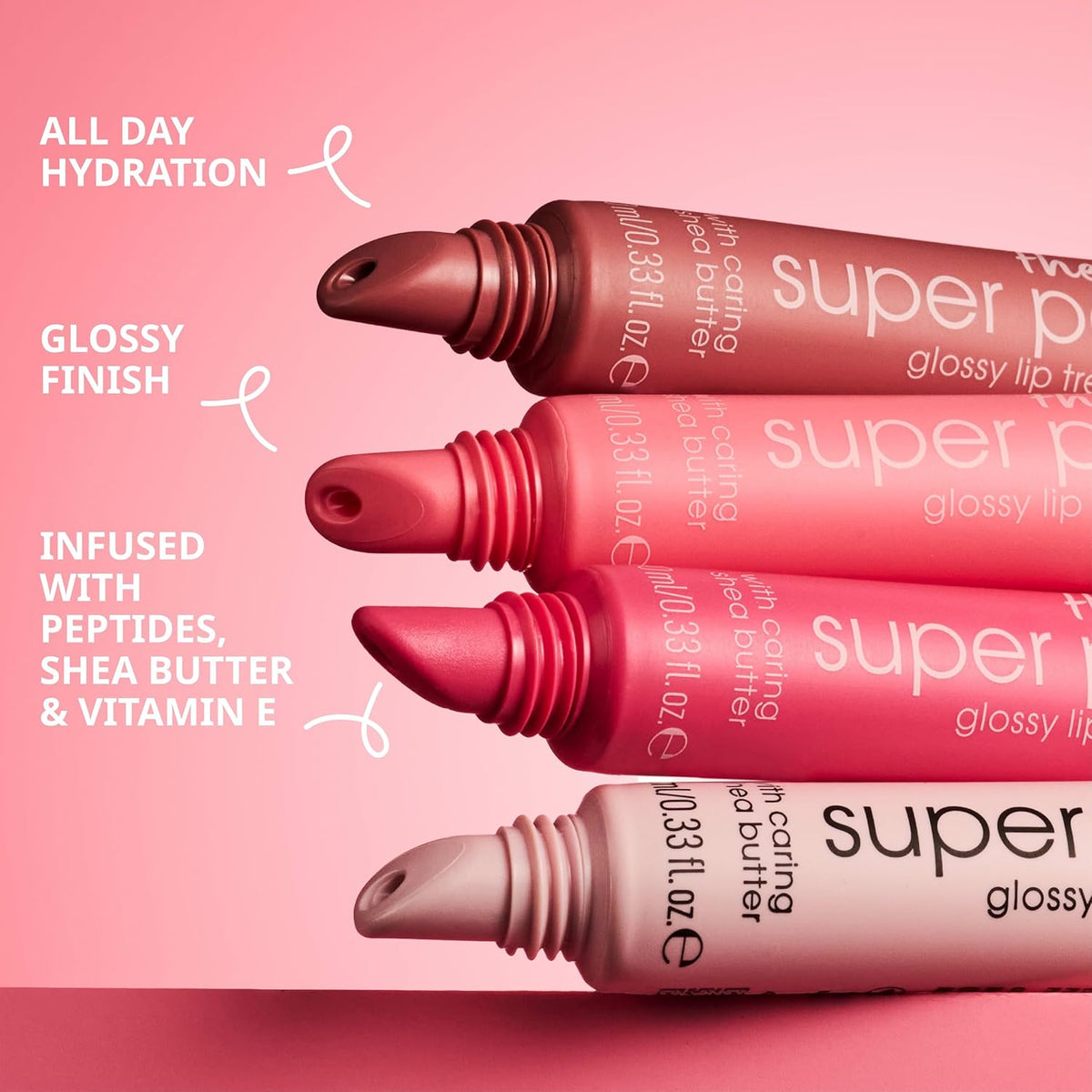essence | The Super Peptide Glossy Lip Treatment | Hydrating, Nourishing and Non-Sticky | Vegan, Gluten Free and Cruelty Free (01 | Peptacular!)