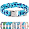 ARING PET Fall Dog Collar-Cotton Maple Leaves Dog Collar for Small Dogs, Adjustable Lightweight Dog Collars with Quick Release Buckle for Small Medium Large Dogs