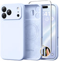 GolbinBox Magnetic for iPhone 16 Pro Max Case, Silicone Cover, Chalk Pink
