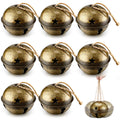 Zhengmy 16 Pcs Large Christmas Jingle Star Bell Xmas Ornament, Gold