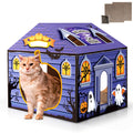 Tailtastic Halloween Cat Scratcher House with Pads & Catnip for Indoor Cats
