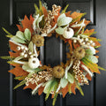 20" Harvest Fall Wreath for Front Door,Pumpkins Berries Autumn Wreaths