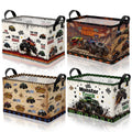 4 Pcs Thanksgiving Storage Basket Empty with Handles, Large Fabric