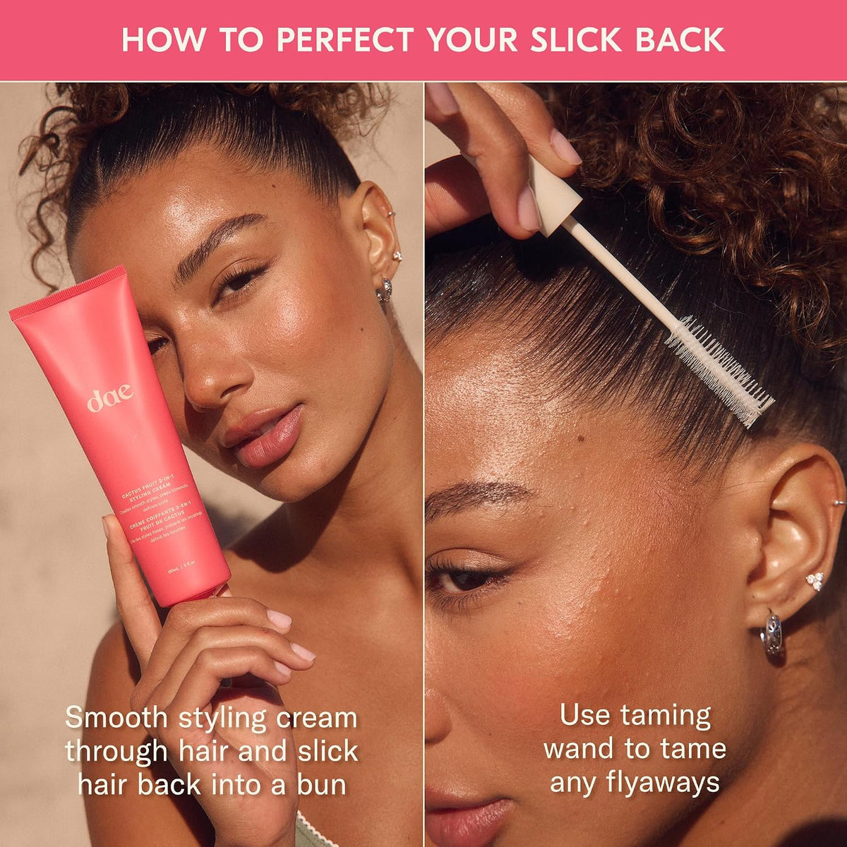 DAE Cactus Fruit 3-in1 Styling Cream & Taming Wand - Tames Flyaways