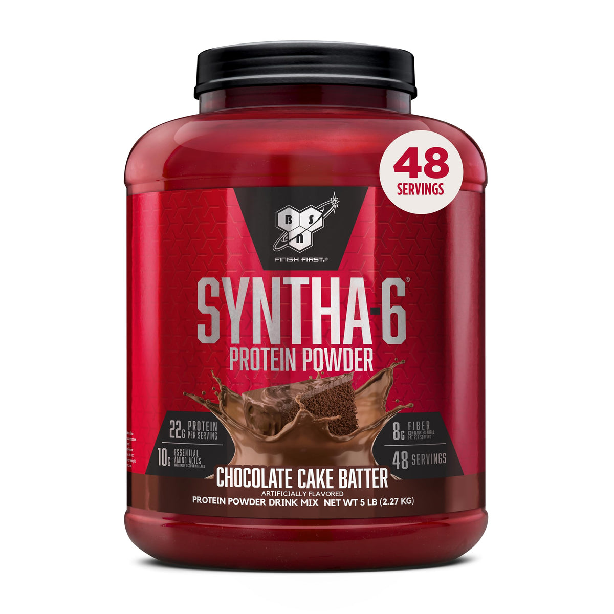 BSN SYNTHA-6 Whey Protein Powder, Micellar Casein, Milk Protein Isolate Powder, Vanilla Ice Cream, 5 Pounds, 48 Servings (Pack of 1) - Package May Vary