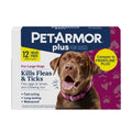 PetArmor Plus Flea & Tick Topical Dogs 45-88 lbs, 6-Month | Ideal for Large Dogs 45-88 lbs; Kills Fleas, Eggs, Larvae, Ticks & Lice; 6-month supply; Waterproof Nose-to-Tail