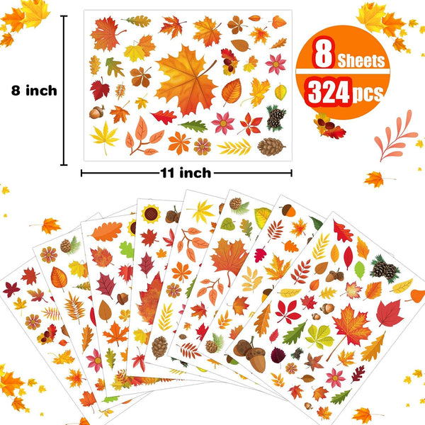 Fall Decorations 324 PCS Fall Window Clings Stickers Decorations
