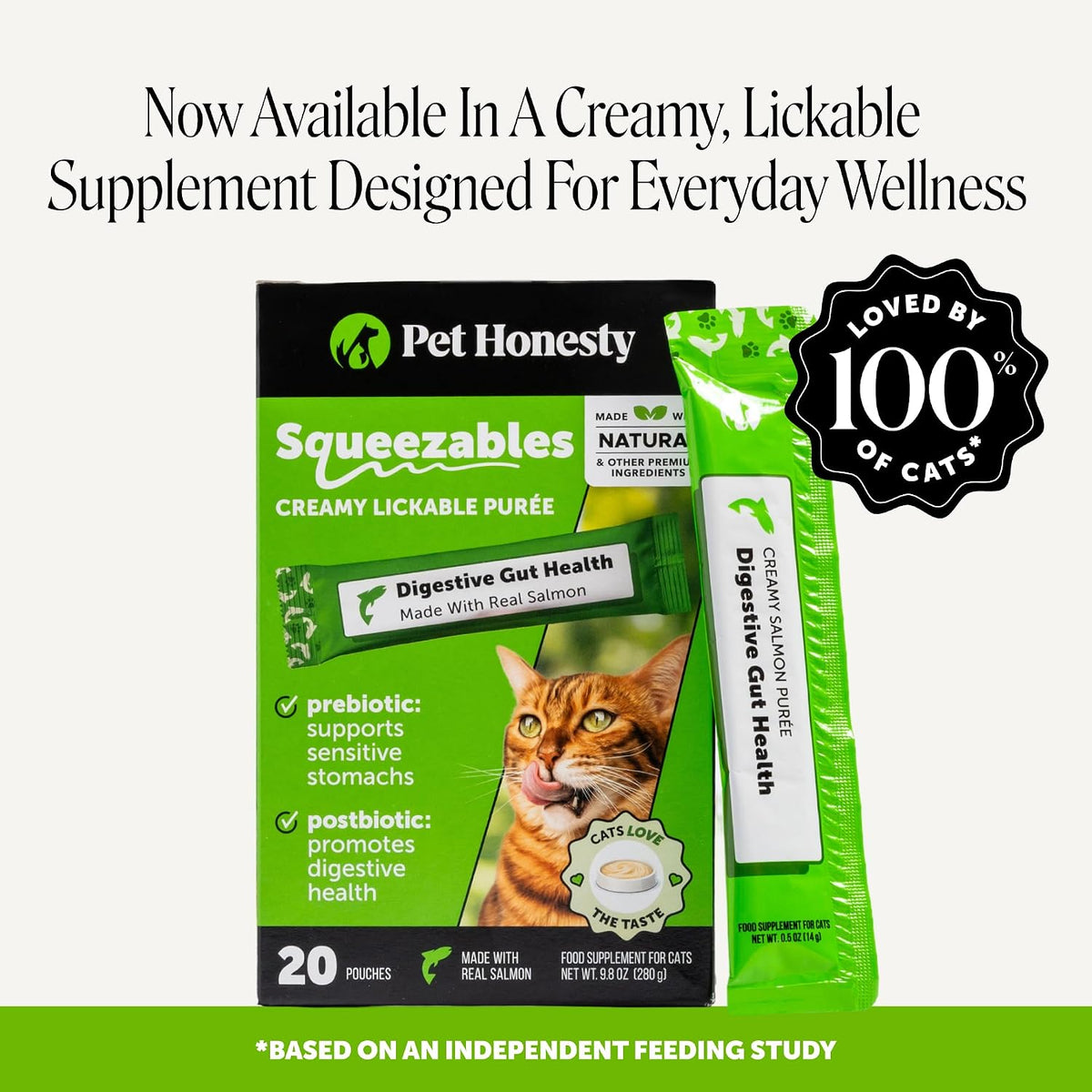 Cat Probiotics Crunchy Creamy Chews for Digestive Health - Cat Constipation + Occasional Diarrhea Relief - Daily Probiotics for Cats with Prebiotics Fiber Gut Flora Sensitive Stomach (90-Day Supply)