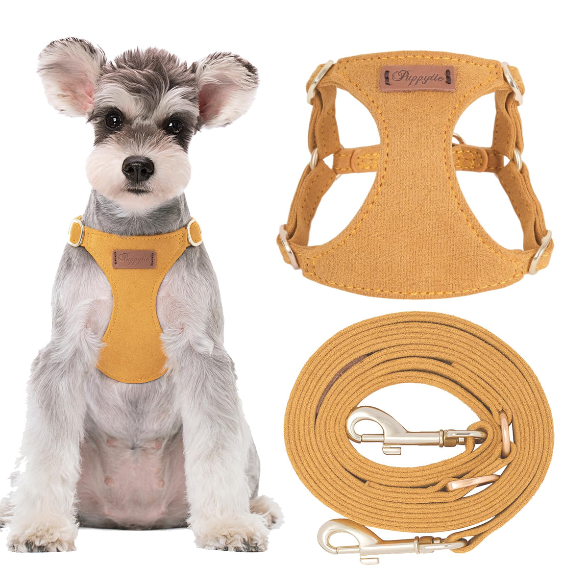 Puppytie xs Dog Harness with Multifunction Dog Leash,Soft Adjustable No Choke Escape Proof Pet Harness Vest,red-Camellia,XS