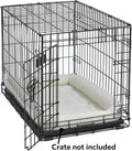 MidWest Homes for Pets QuietTime Dog Bed - White Fleece Bolster, Ultra-Soft and Machine Washable, Fits 42-Inch Crates and Carriers, for Large Breed Dogs