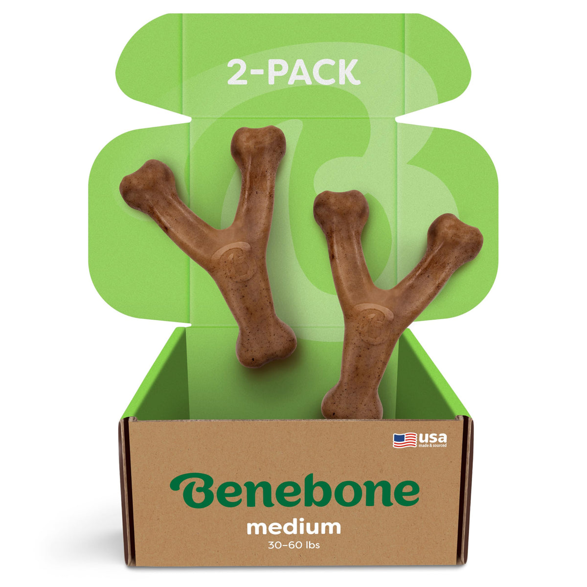 Benebone Wishbone Chew Toy for Aggressive Chewers, Pumpkin Spice, Small