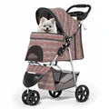 MoNiBloom Pet Stroller for Small/Medium Dogs and Cats up to 33 lbs, Pink