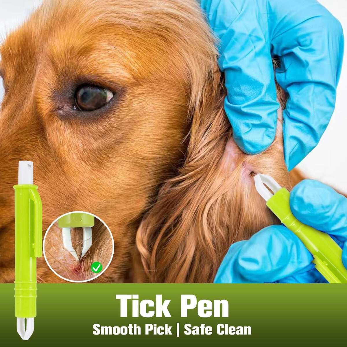 10 Pcs Tick Removal Tool Kit for Dogs, Cats & Humans | Safe No-Squeeze Tick Remover Set with Twister-Style Hooks, Portable Storage Case for Home & Outdoor Use