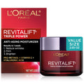 L'Oreal Paris Revitalift Triple Power Anti-Aging Face Moisturizer, Fragrance Free, Pro Retinol, Hyaluronic Acid & Vitamin C to Reduce Wrinkles, Firm & Brighten Skin, 2.55 Oz