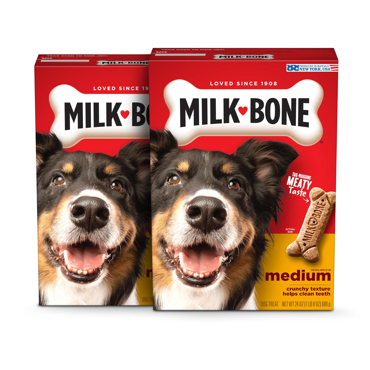 Milk-Bone Crunchy Medium Dog Treats, 10 Lb. Box, Original Beef Flavor