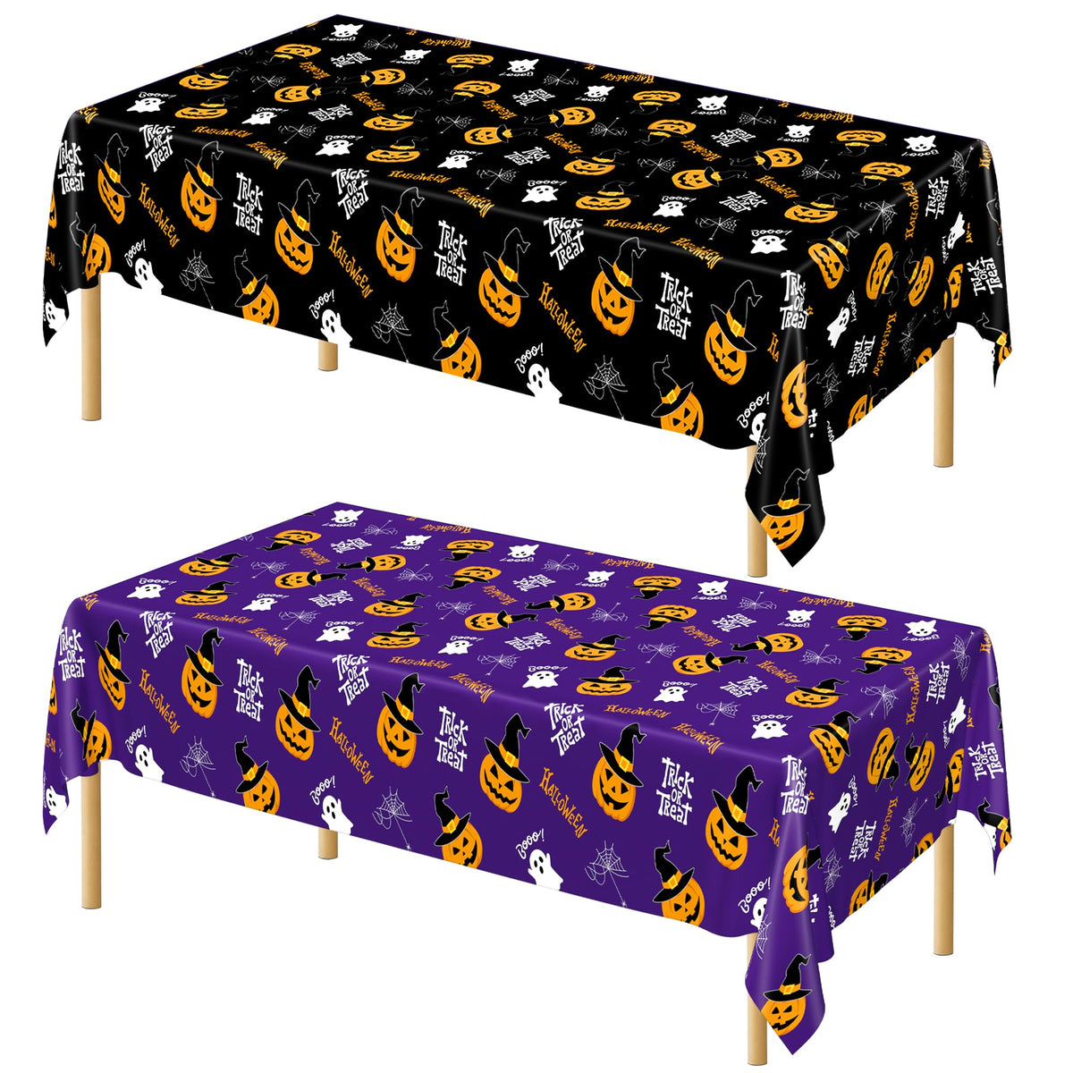 3 Pack Thanksgiving Tablecloths, 108" x 54" Disposable Turkey Table Cloth