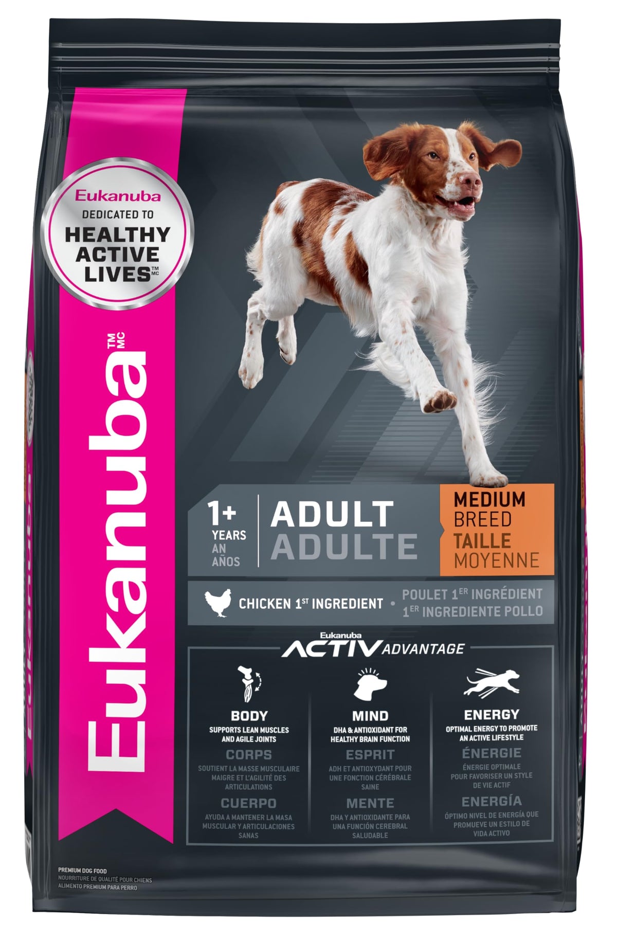 Eukanuba Adult Medium Breed Dry Dog Food, 35 lb bag.