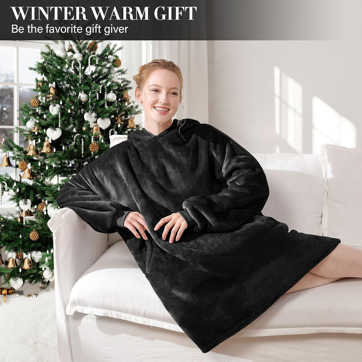 LetsFunny Blanket Hoodie,Oversized Wearable Sweatshirt,Gifts for Women
