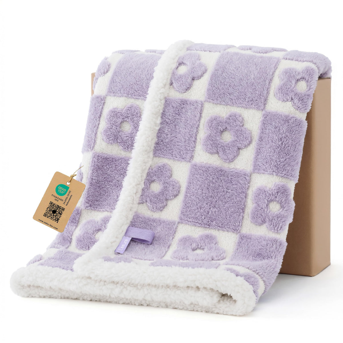 LE SURE Waterproof Dog Blankets for Small Dogs Cute Cozy 3D Jacquard,25x35
