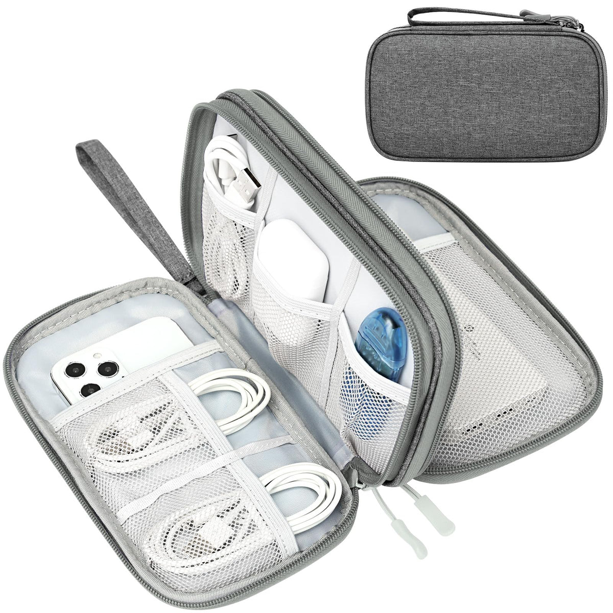 FYY Electronic Organizer, Travel Tech Pouch Bag, Cable Organizer Black