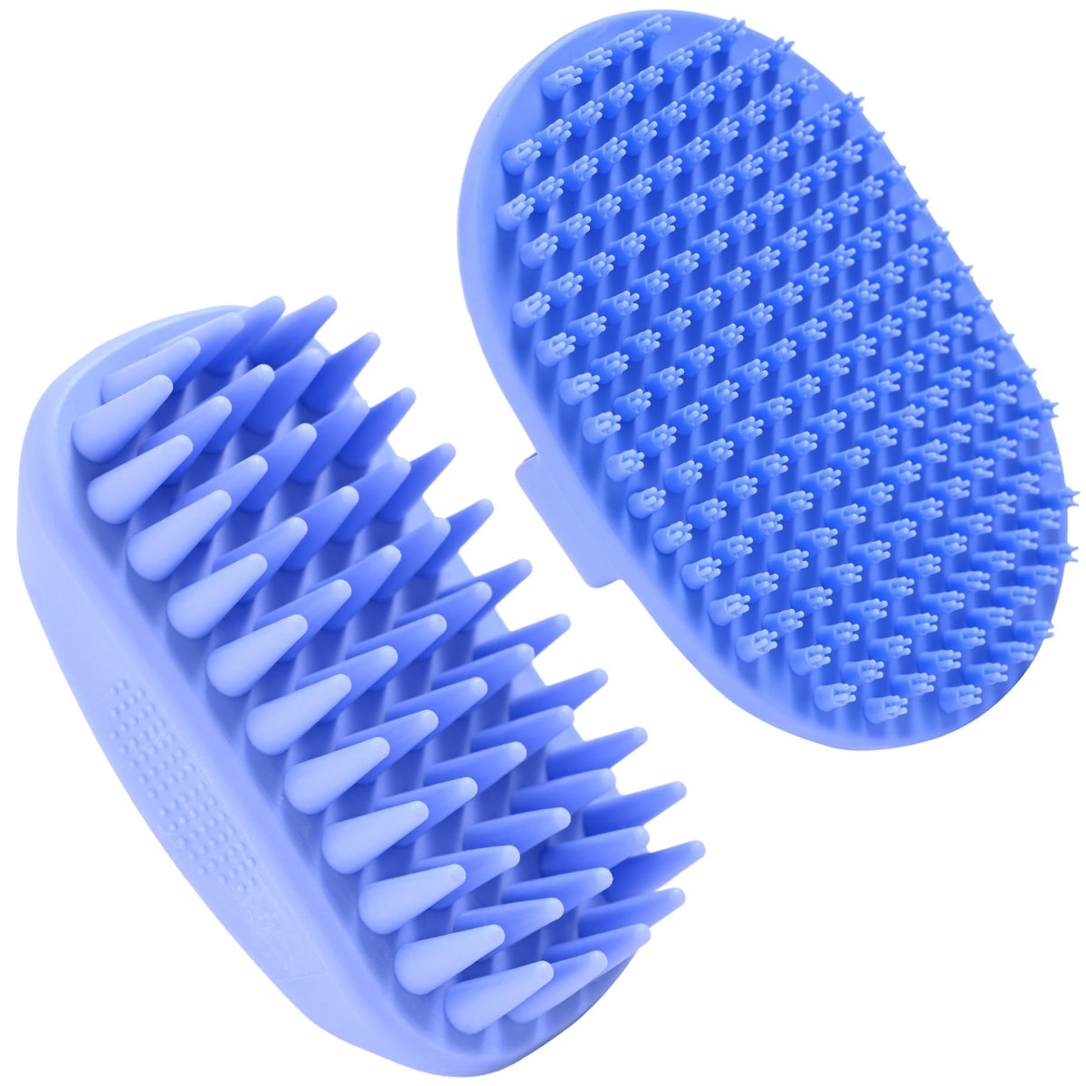 Dog Grooming Bath Brush, Pet Rubber Brush for Shower Scrubbing & Soothing Massage, Ideal for Long & Short Haired Dogs and Cats, Essential Puppy Accessories, Short-Pins [We Love Doodles]