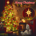 Brizled Christmas Tree Topper, 11" Warm White Double-Sided Bethlehem Star Tree Topper, Plugin Polaris Xmas Treetop with 10 Lights, UL Certified Lighted Tree Top for Christmas Tree Home Holidays Decor