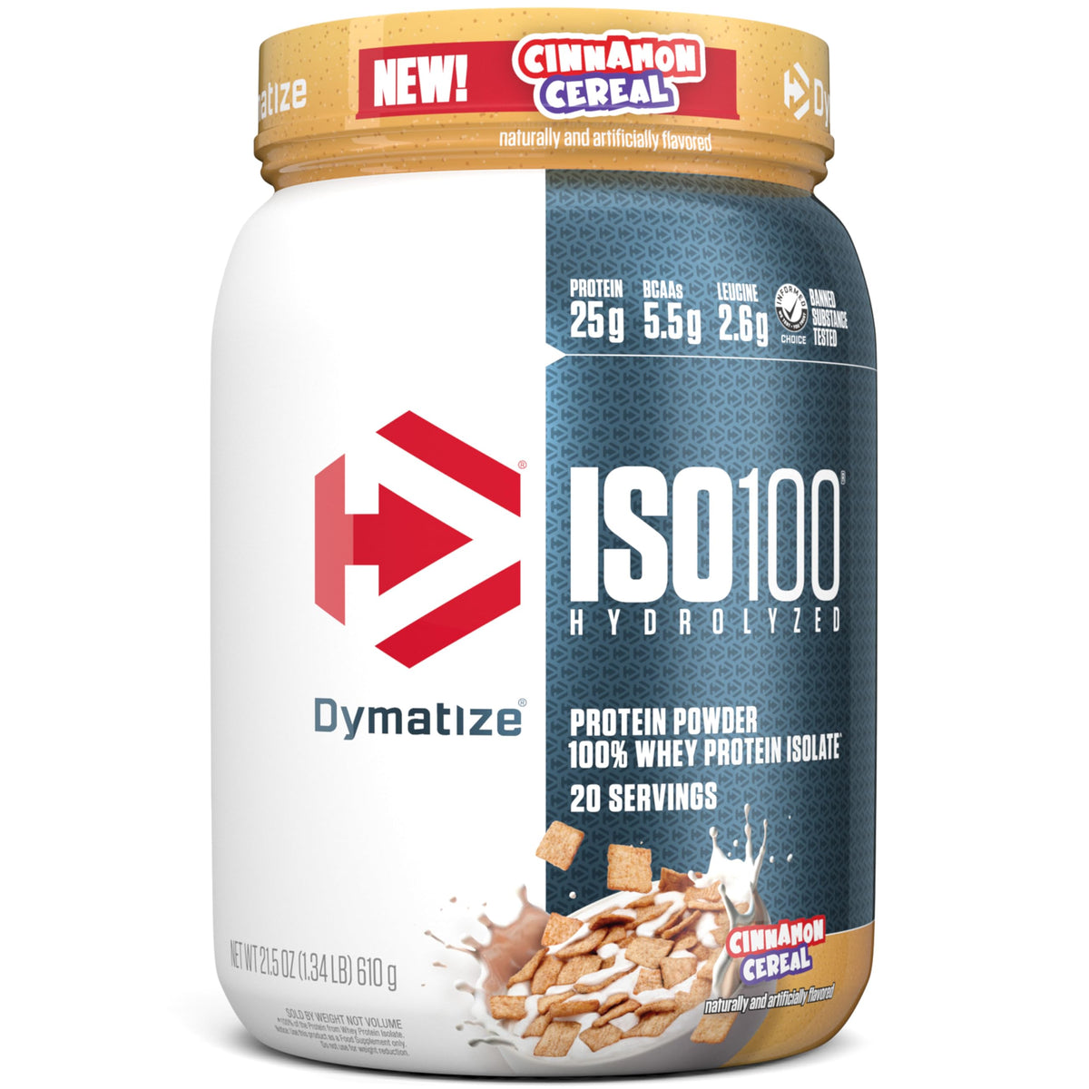Dymatize ISO 100 Whey Protein Powder with 25g of Hydrolyzed 100% Whey Isolate, Vanilla 5 Pound, Package may vary