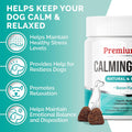 PREMIUM CARE Calming Chews for Dogs, Made in USA - Helps with Dog Anxiety, Separation, Barking, Stress Relief, Thunderstorms and More, 9.3 oz (264g), 120 Count