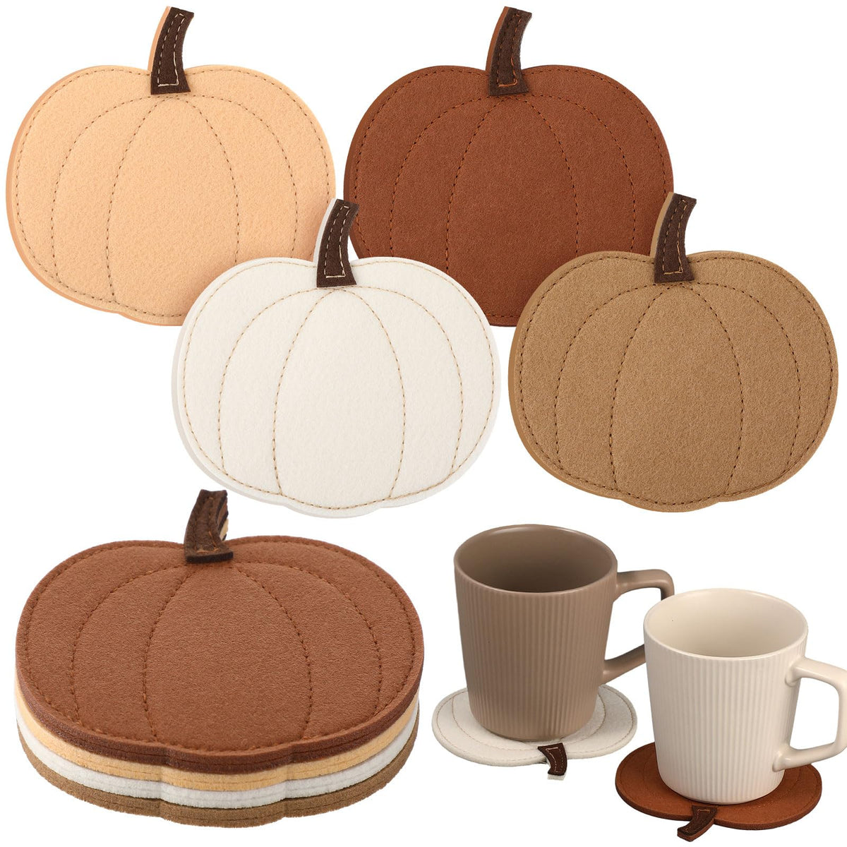 8 Thanksgiving Coasters Handmade Coasters, Leaf
