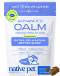 Native Pet Calming Chews for Dogs Medium Breed - 60 Calming Dog Treats - Hemp Seed, Melatonin, L-Theanine - Supports Calm Behavior - 30 Chews