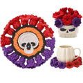 Crochet Flower Coasters, Handmade Bouquet Coasters with Crochet Plant Pot (Sunflower Yellow, 1Pc)